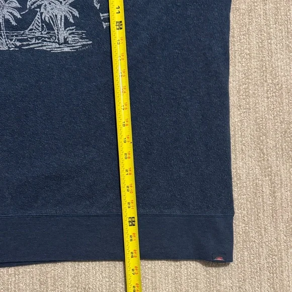 Faherty Men’s Size XXL Surfside Beach Fleece Sweatshirt Sea Navy Soft Knit - Picture 8 of 12